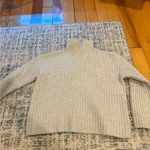 Vince Women's Light Gray Cowl Neck Sweater